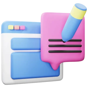 A cartoon image displaying a pen writing something