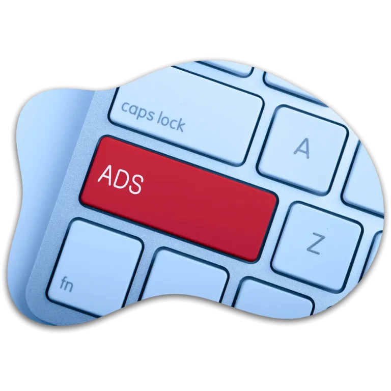 A red button on the keyboard displaying 'ADS'