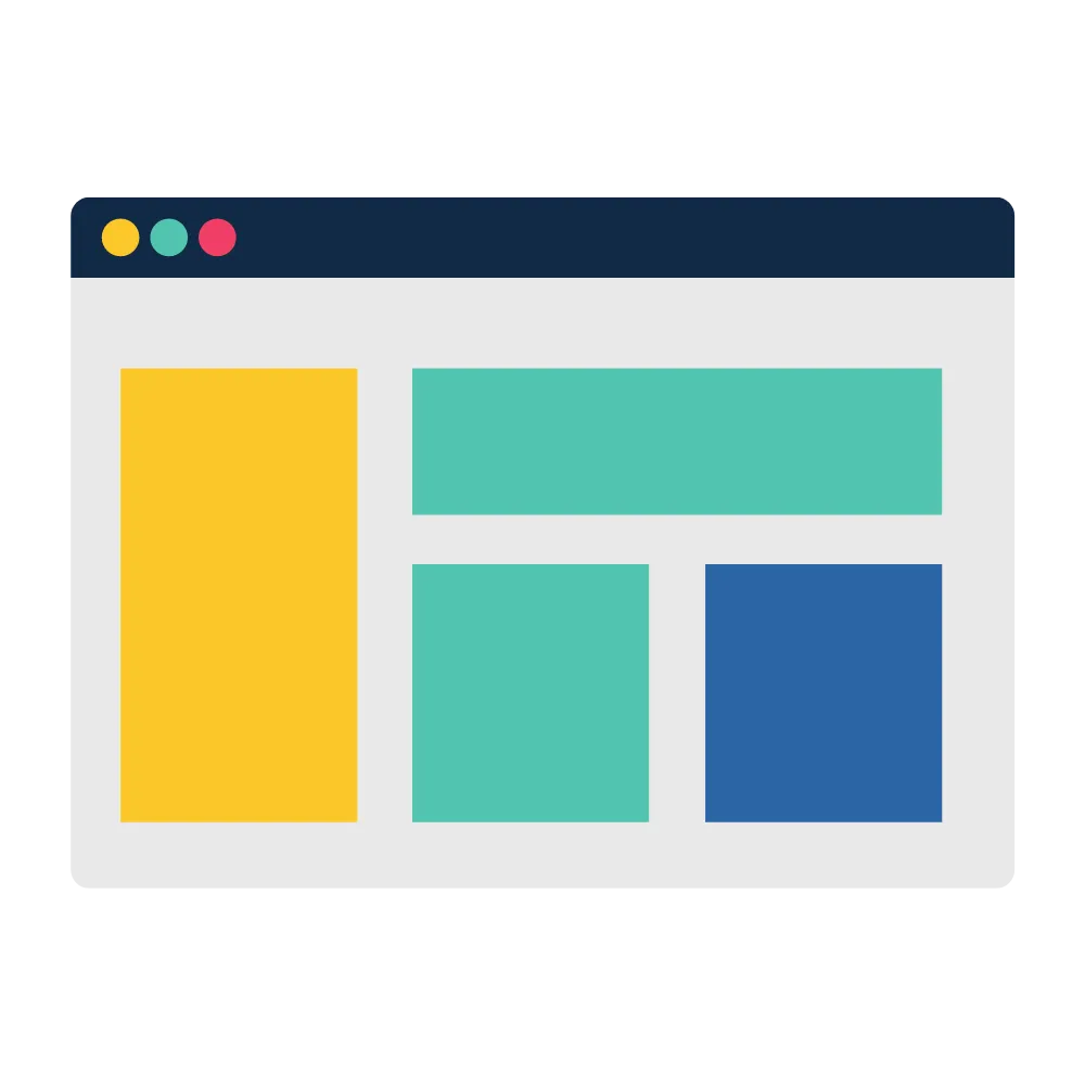 Icon displaying page layout