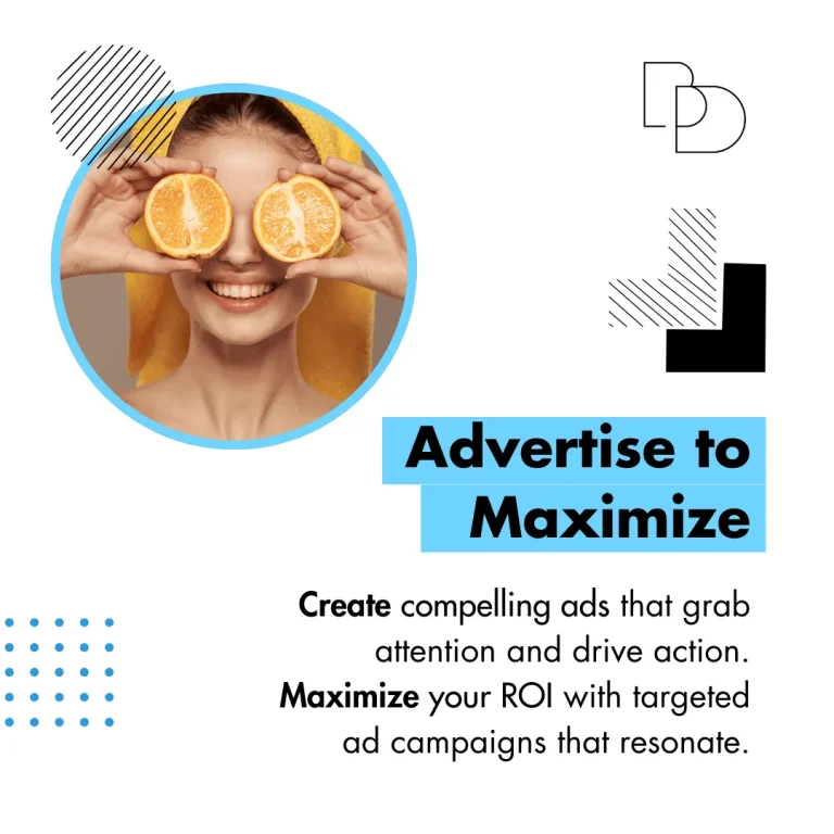 Social media post: Advertise to Maximize