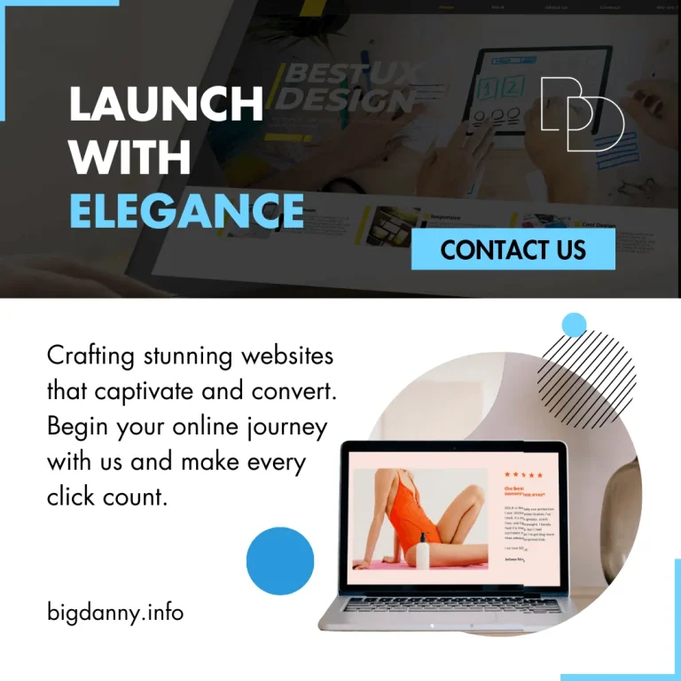 Social media post, title: launch with elegance