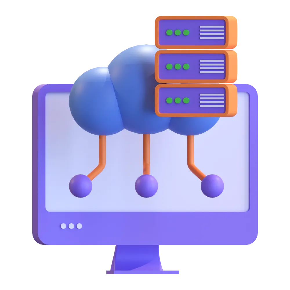 Cartoon computer screen icon for website customization