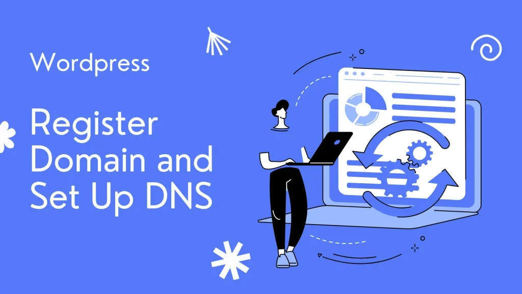 Blog cover for registering a domain and setting up DNS on Namesilo, Namecheap, and GoDaddy.