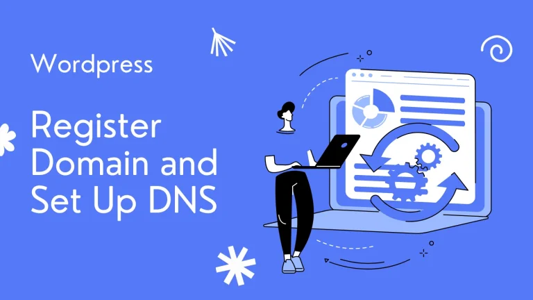 Blog cover for registering a domain and setting up DNS on Namesilo, Namecheap, and GoDaddy.