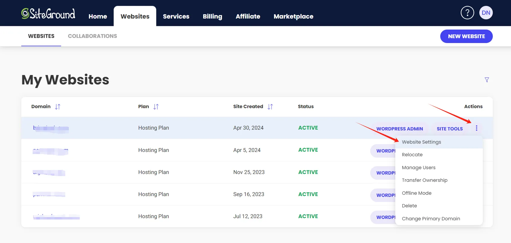 Find my public ip address on siteground - login to siteground