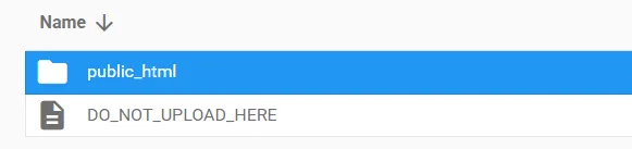 Hostinger File Manager accessing public_html folder