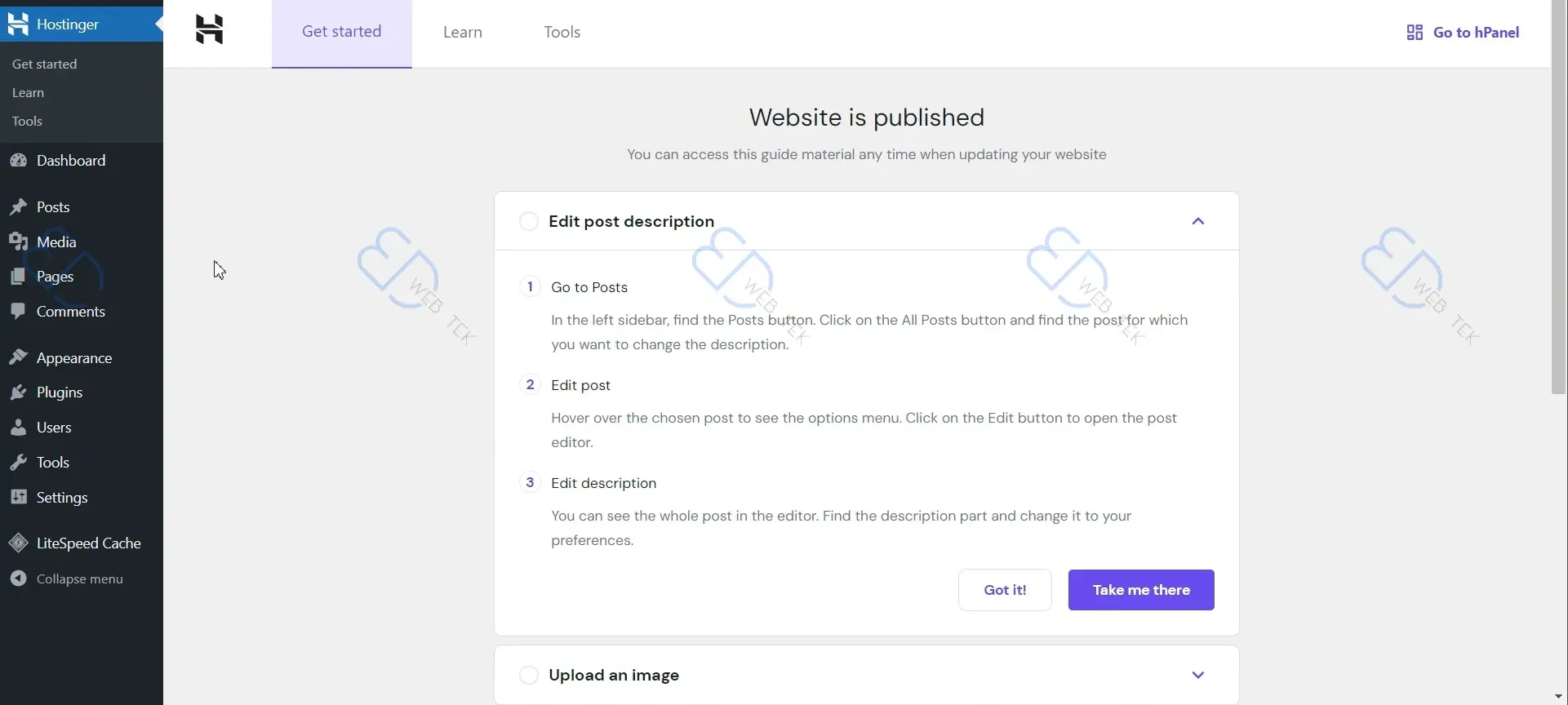 Accessing the WordPress dashboard