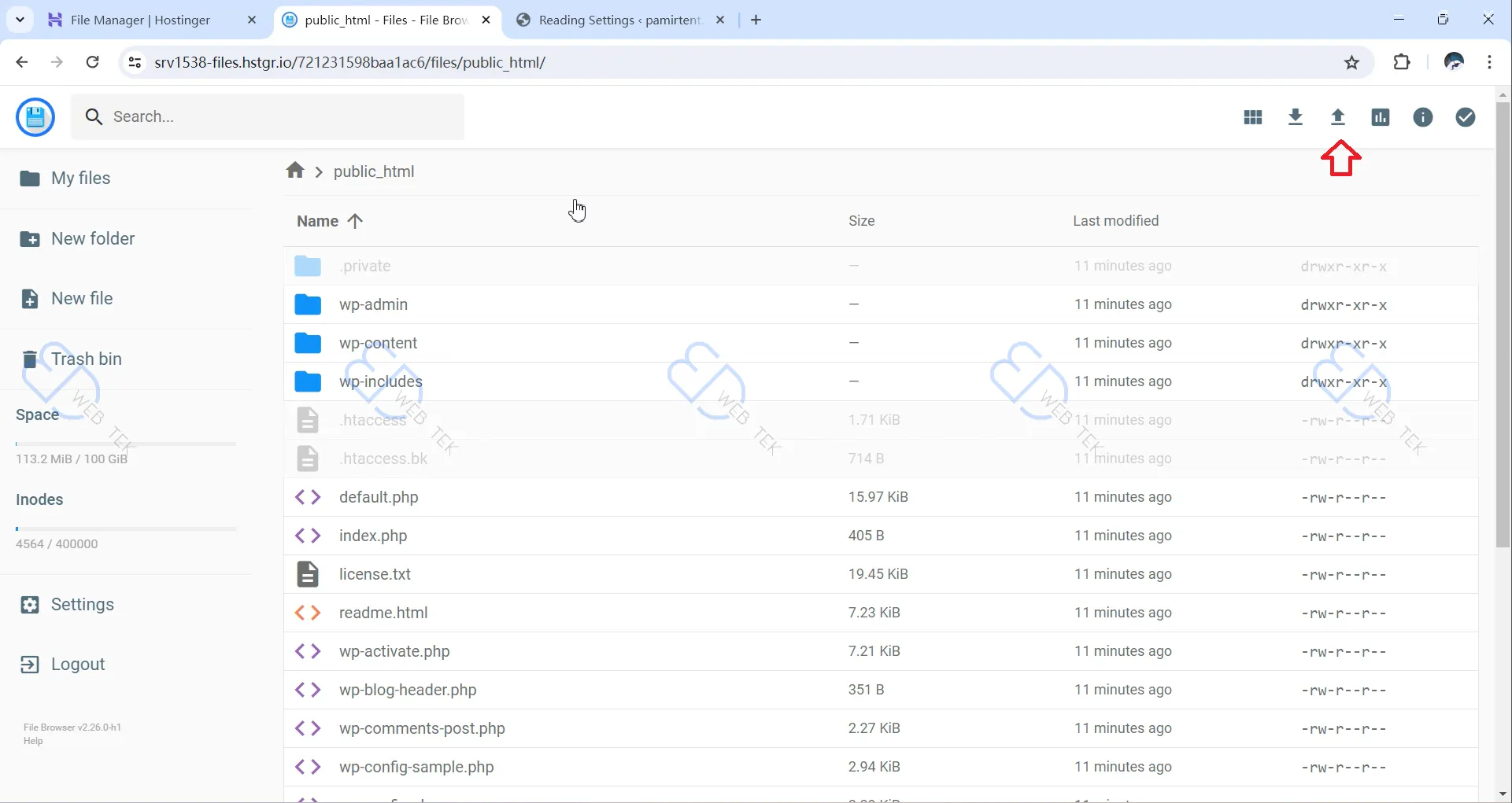 Uploading files to the public_html directory on Hostinger