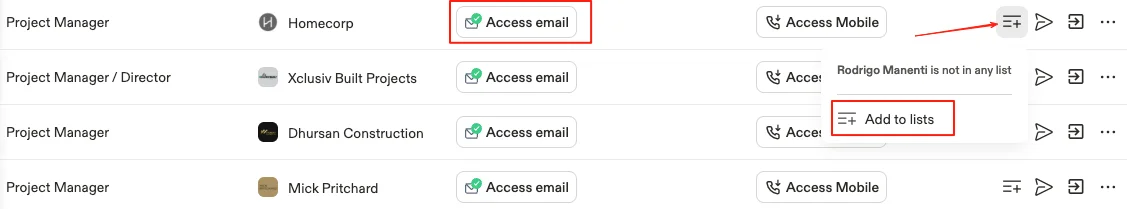 Getting an email address and adding the contact to a list in Apollo.