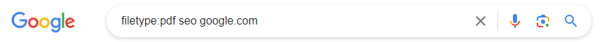 Google search operator filetype SEO google