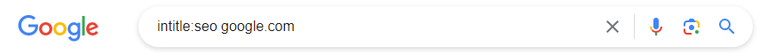 Google search operator intitle seo google.com