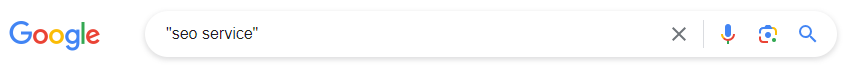 Google search operator "SEO service"