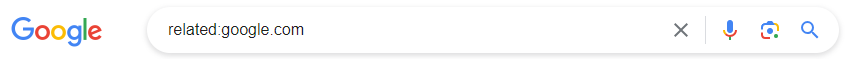 Google search operator related site.com