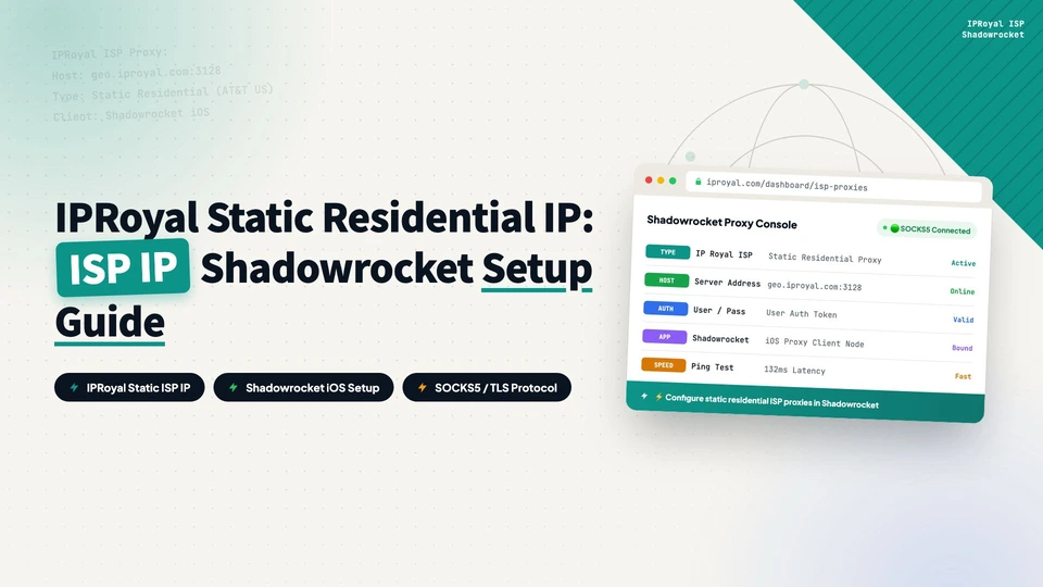 How to Buy an IPRoyal ISP IP and Use It With Shadowrocket