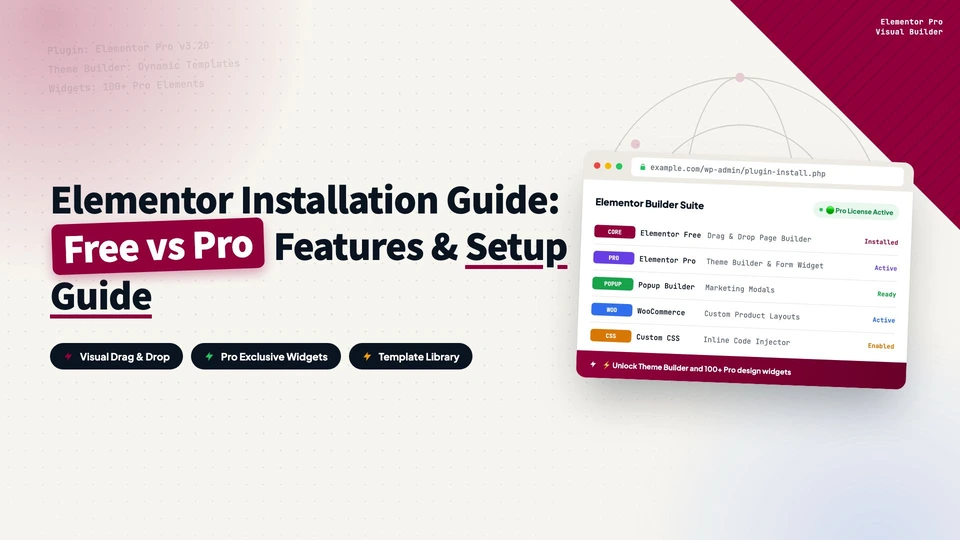 How to Install Elementor: Free vs Pro, Features, and Setup Guide