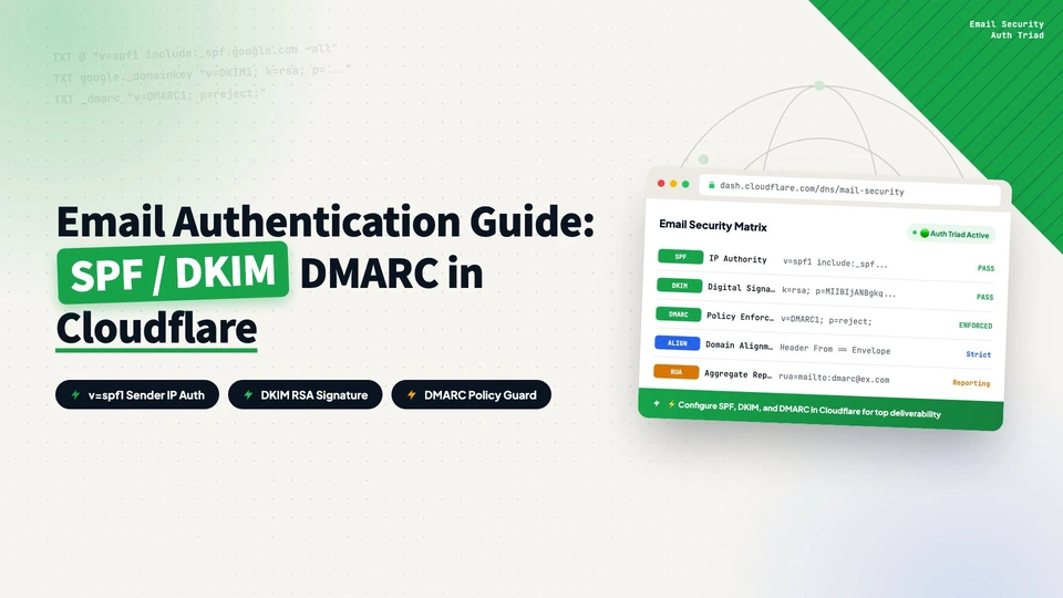 What Are SPF, DKIM, and DMARC? How to Configure Email Authentication in Cloudflare
